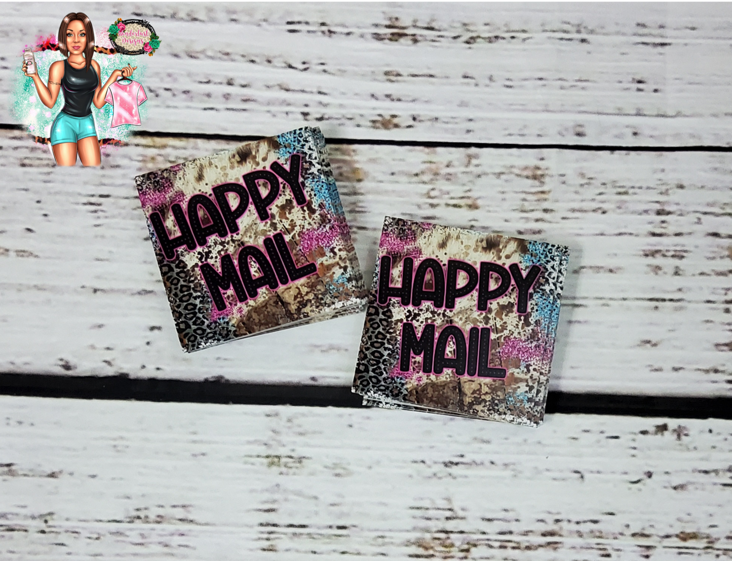 2x2 - Happy Mail Packaging Stickers